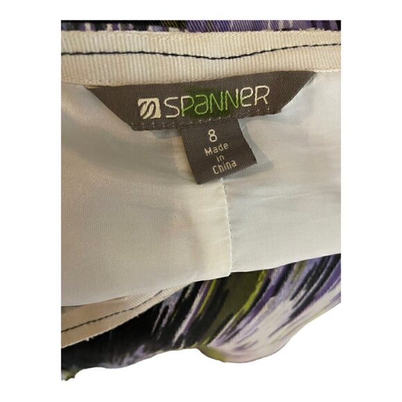 Spanner Tencel Midi Skirt Size 8 Abstract Brushstroke Print, Lined - Picture 8 of 9